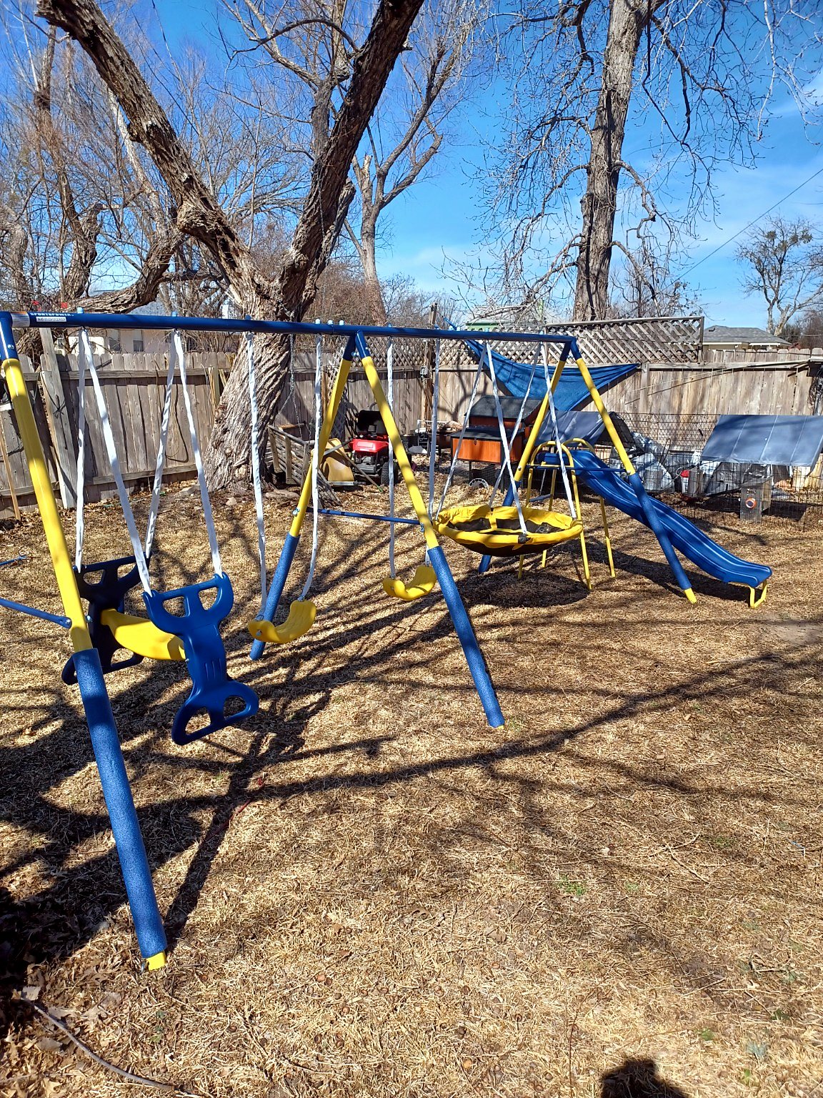 Outdoor playset assembled by Affordable Handyman Services in the Austin area.